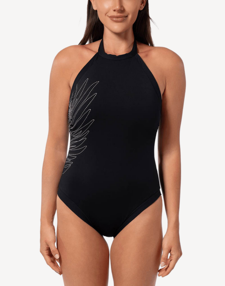 Forest Blast Fanny High Neck One Piece