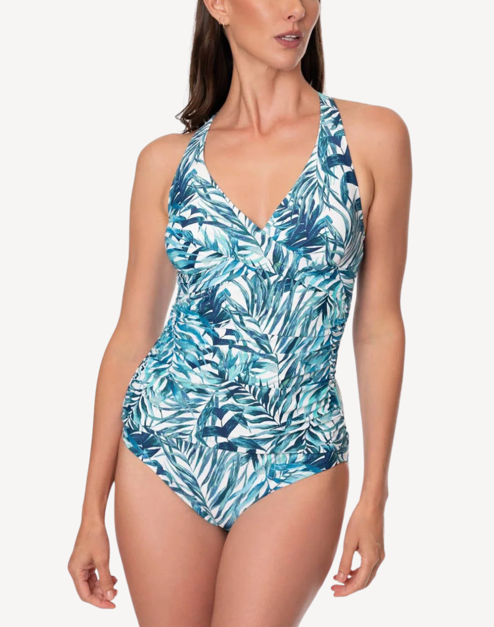 Palm Camouflage Louise Wrap Tankini Top