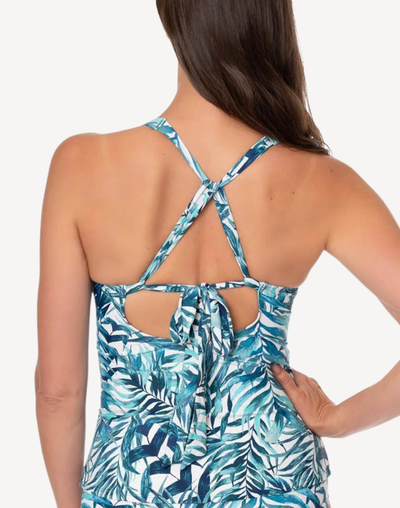 Palm Camouflage Louise Wrap Tankini Top#color_palm-depths