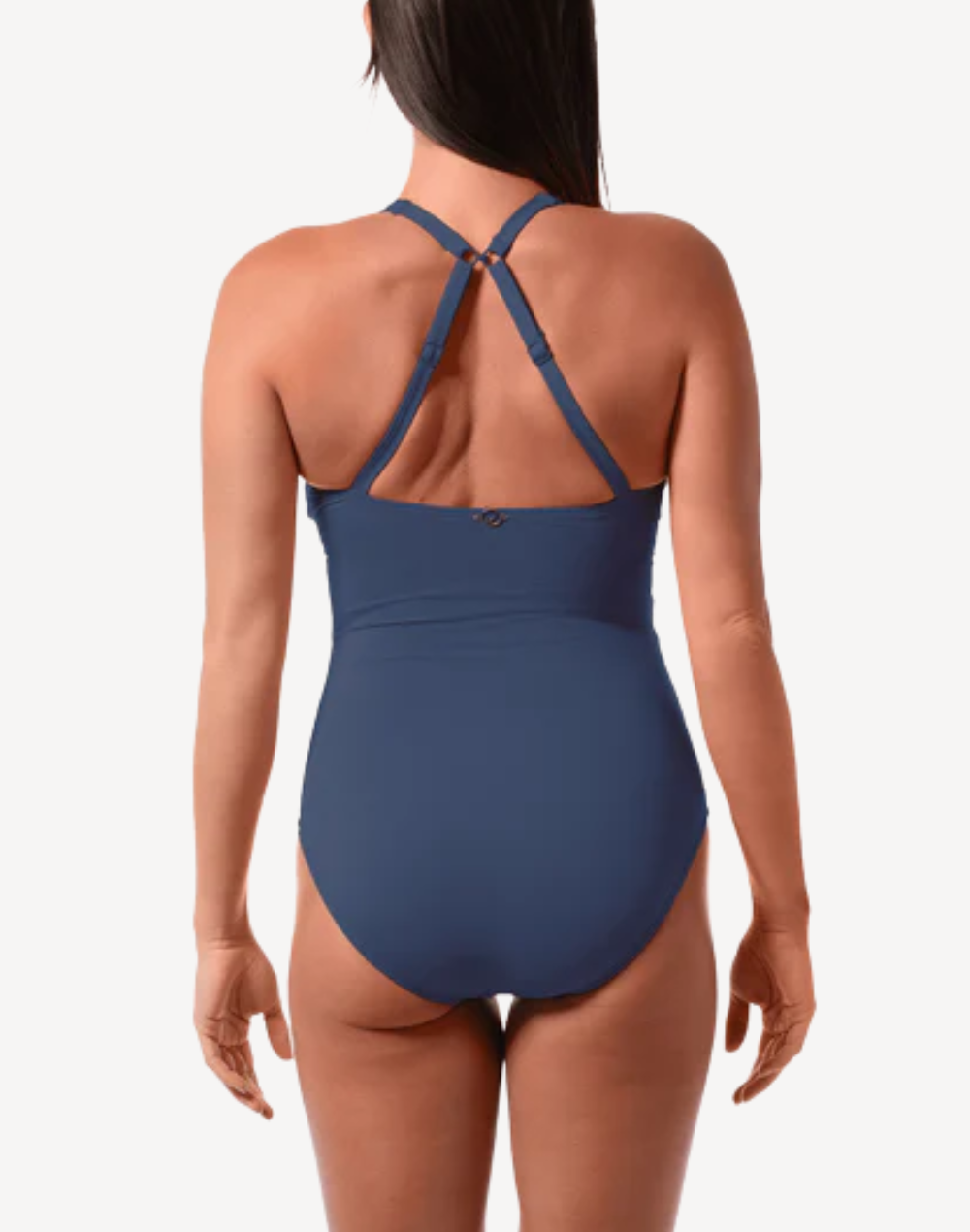 Solid Patty Surplice One Piece Swimsuit#color_patty-pantheon-blue
