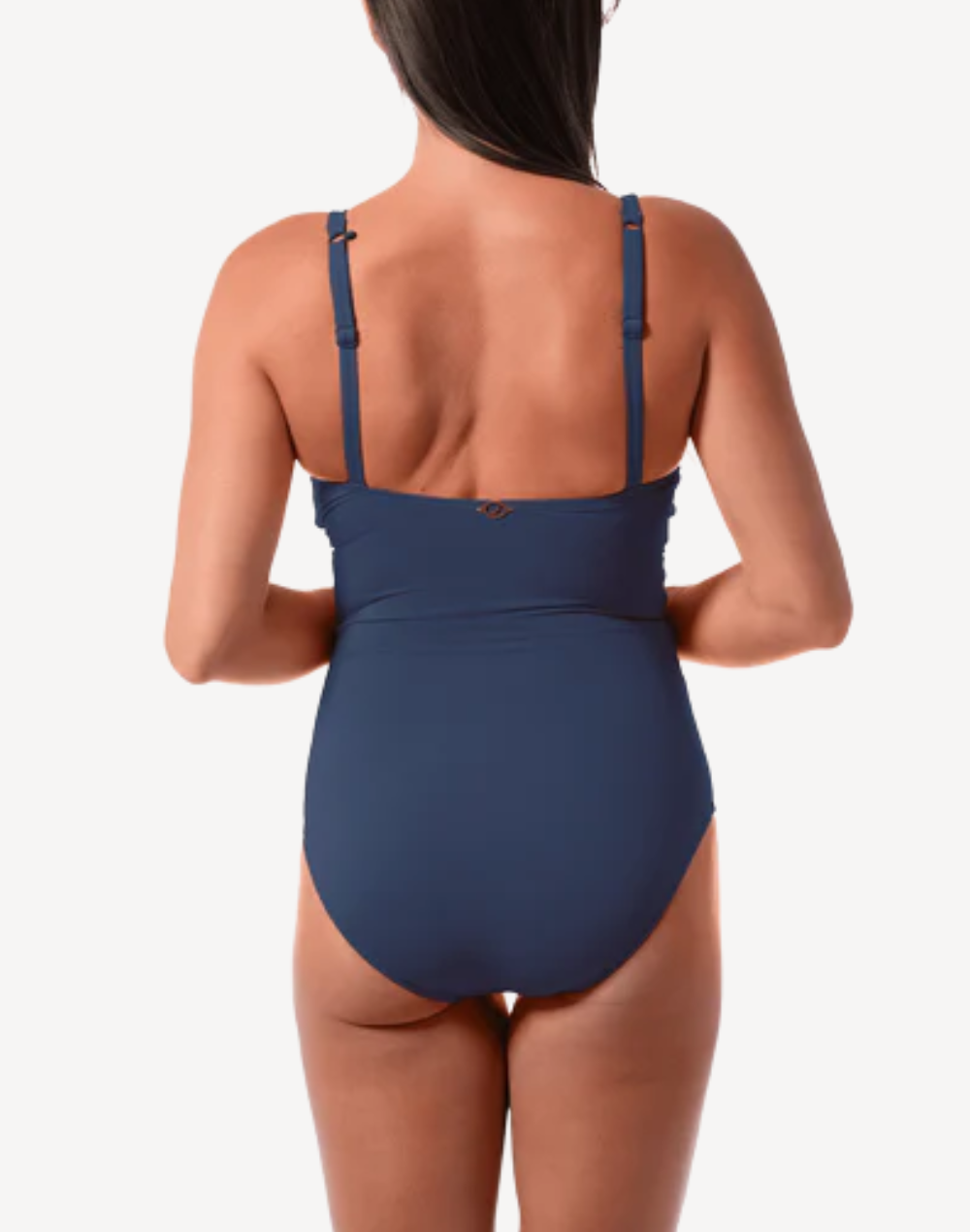 Solid Patty Surplice One Piece Swimsuit