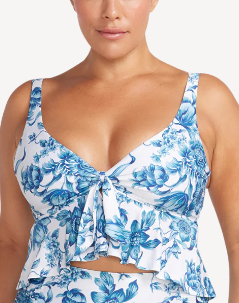Bois De Croix Chagall Midriff Plus Size Bikini Top#color_bois-de-croix-blue