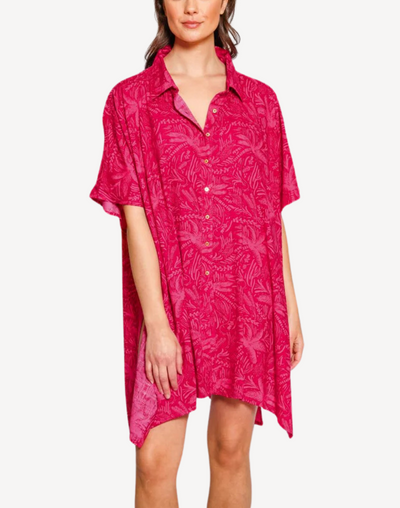 Las Palmas Big Shirt Cover Up#color_las-palmas-sangria