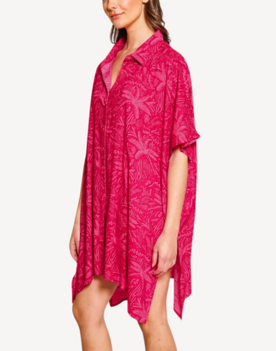 Las Palmas Big Shirt Cover Up#color_las-palmas-sangria