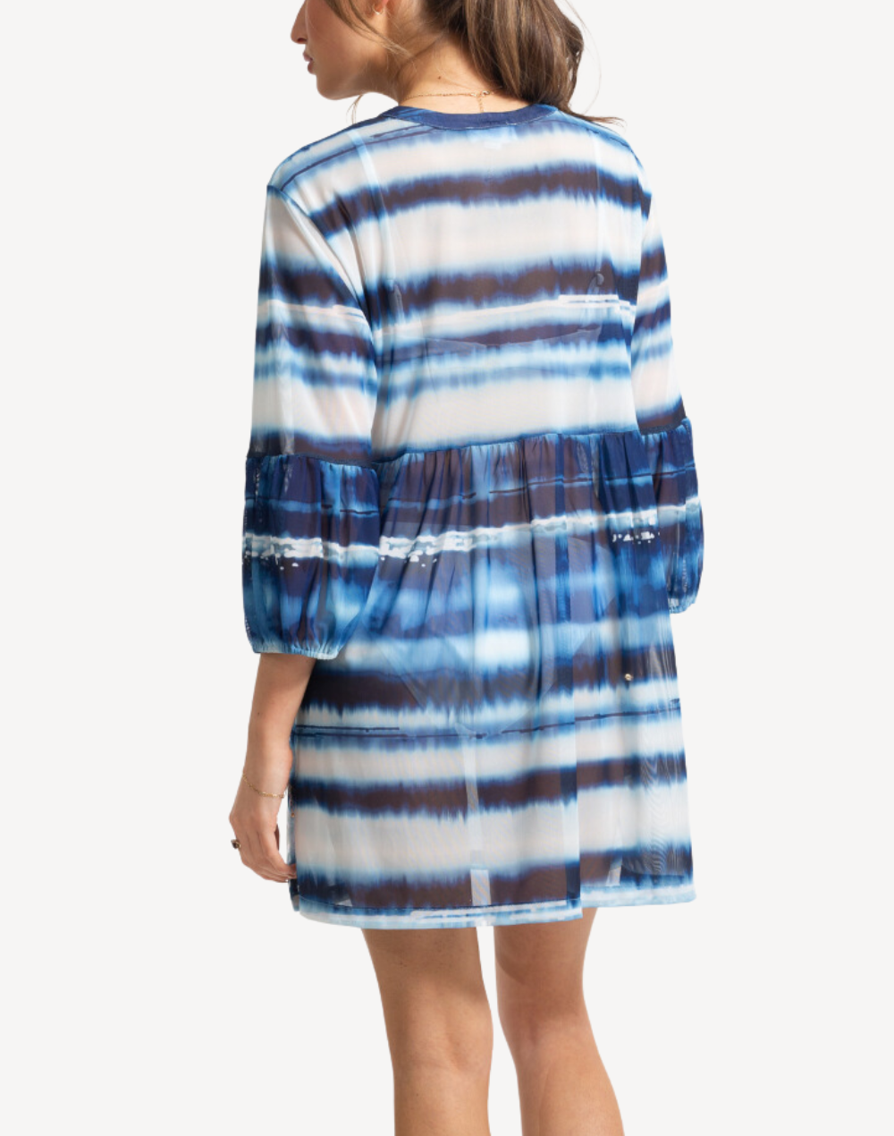 Seascape Mesh Lace Front Tunic Cover Up