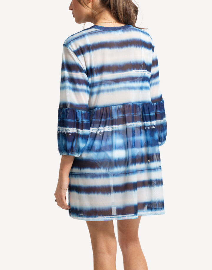 Seascape Mesh Lace Front Tunic Cover Up