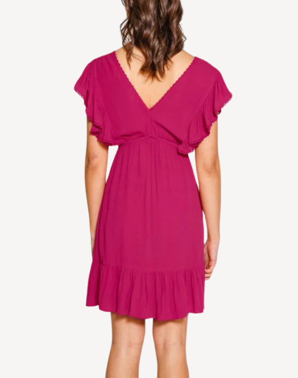Miami Ruffle Mini Dress#color_miami-sangria