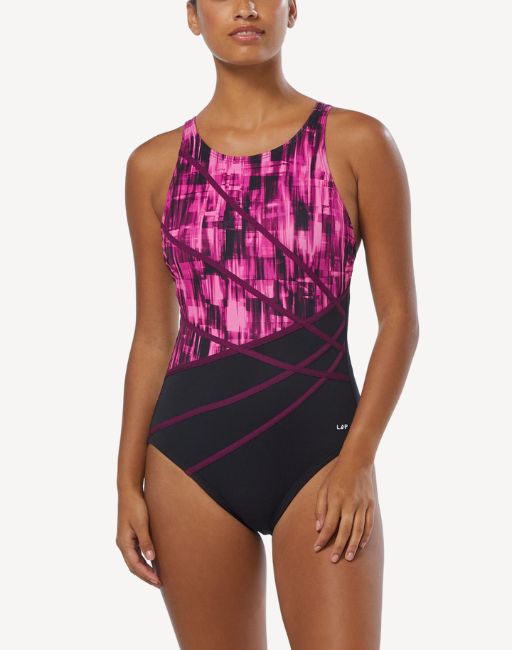 Marine Layer Scoop Neck Polyester One Piece Swimsuit
