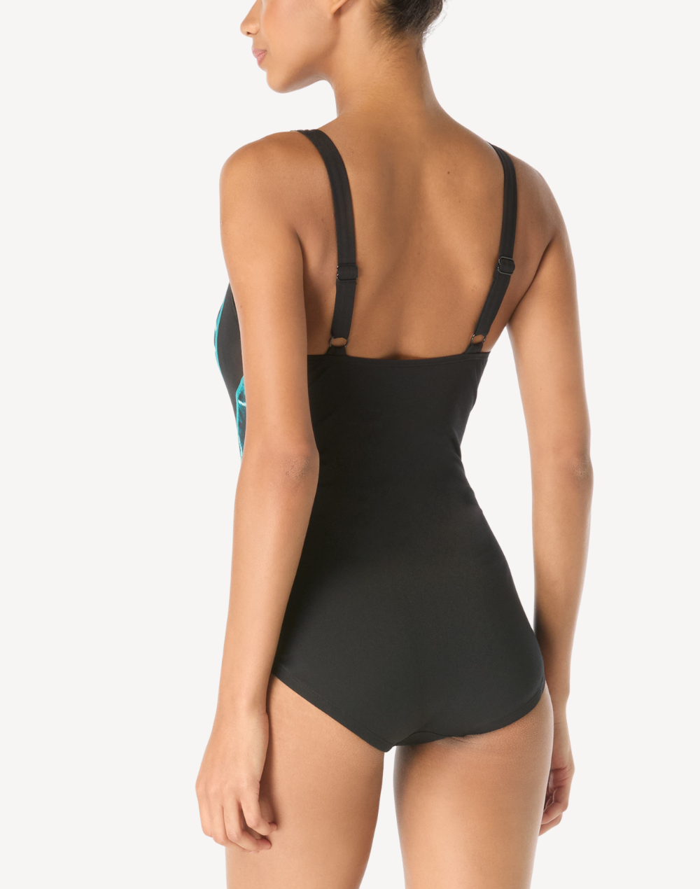 Sonic Seaside Splice Polyester One Piece Swimsuit#color_sonic-lux-teal