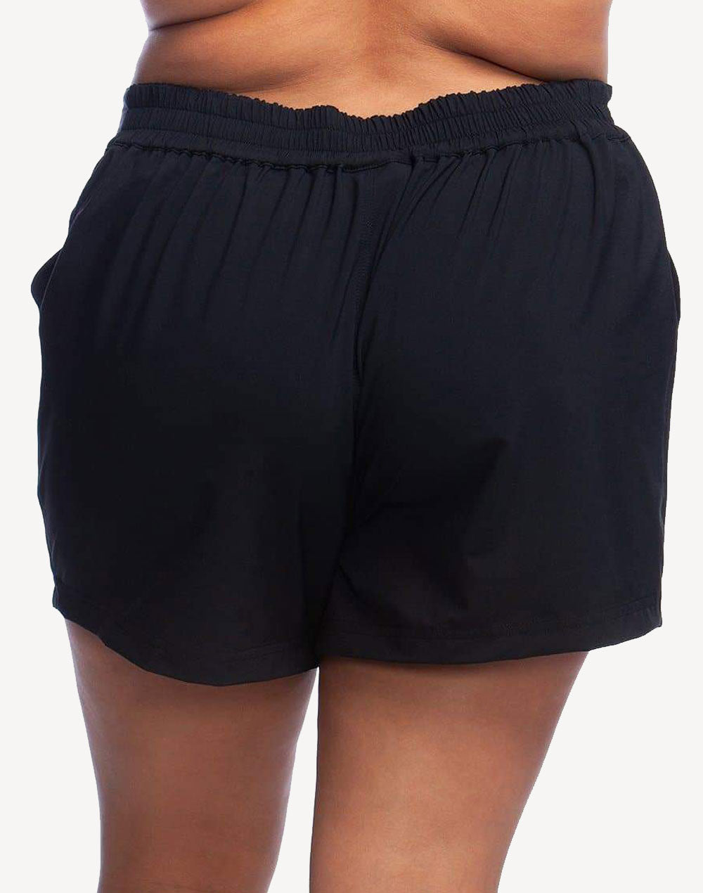 Women's Plus Size All Aboard 4" Boardshort#color_black