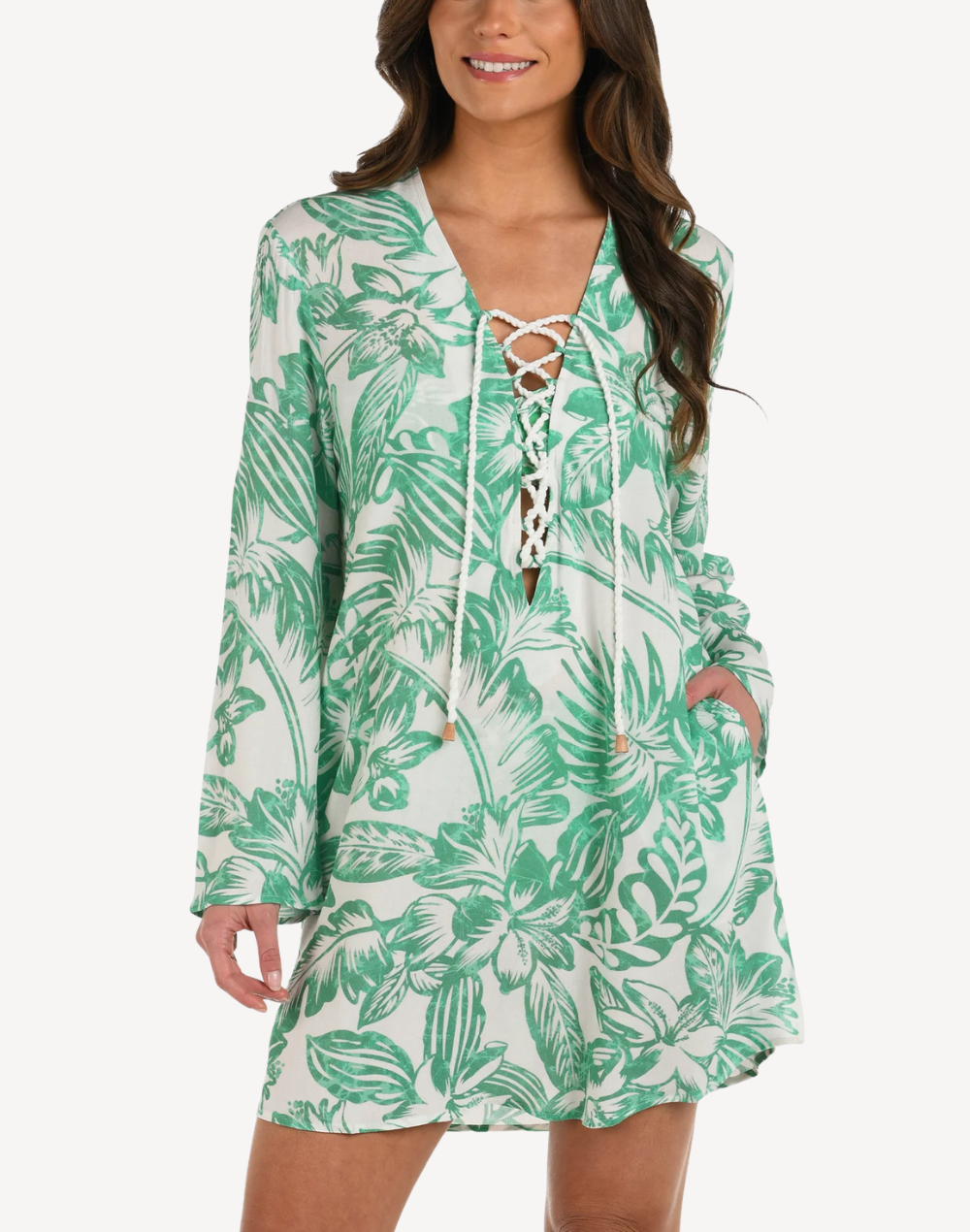 Batiki Balinese Lace Front Tunic Cover Up