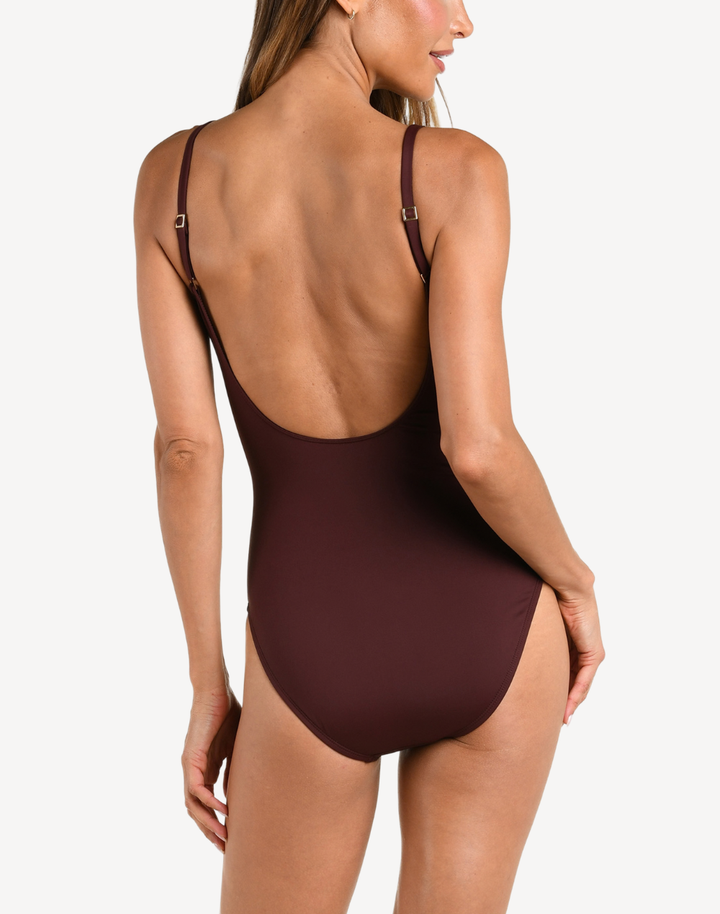 Island Goddess Plunge One Piece Swimsuit