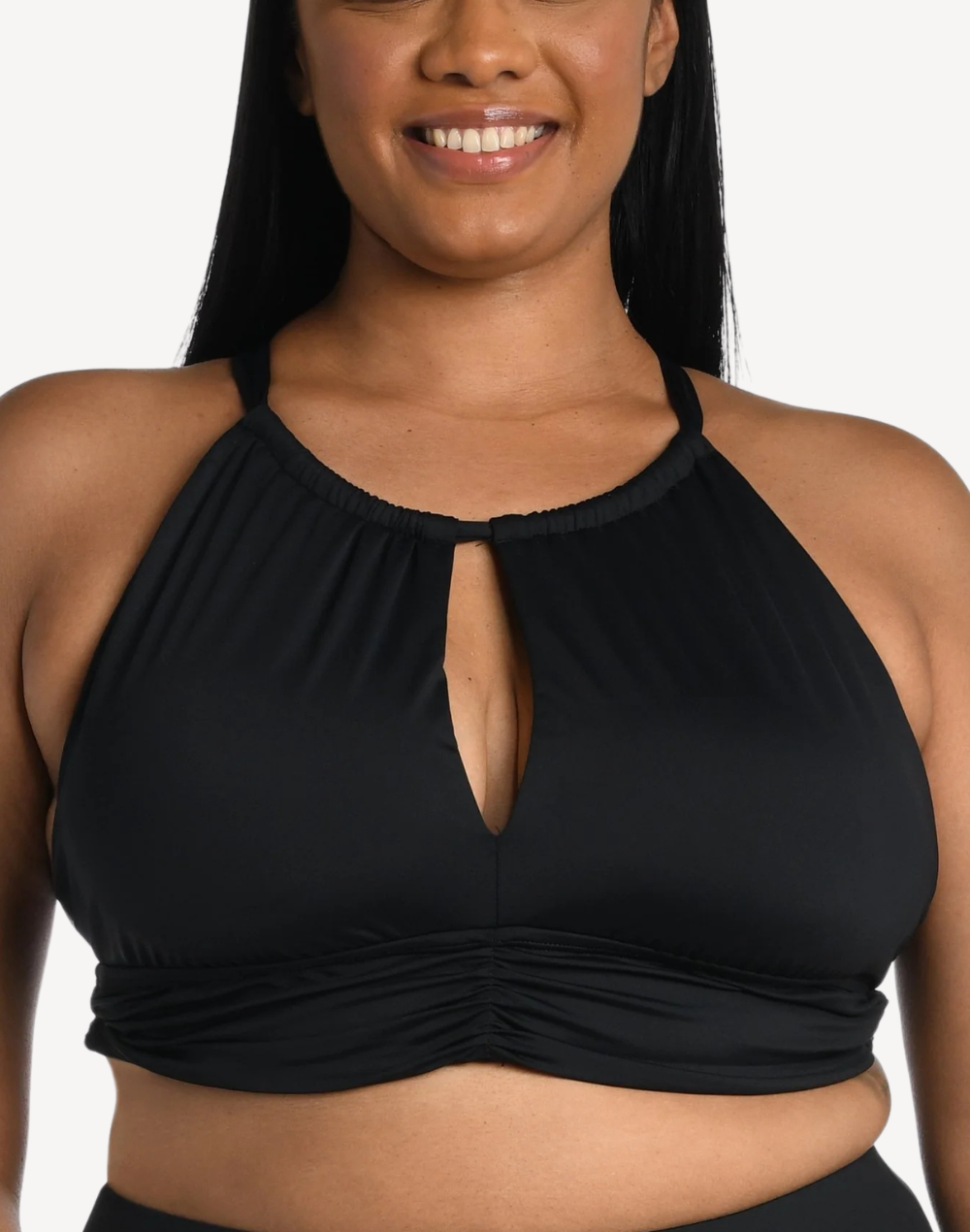 Island Goddess Plus Size High Neck Bikini Top