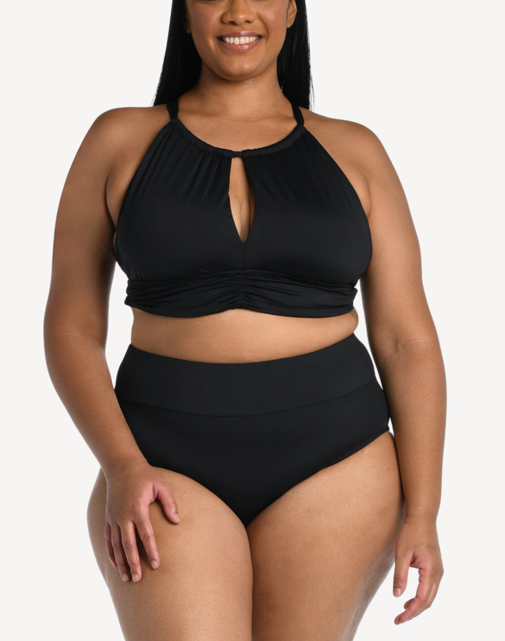 Island Goddess Plus Size High Neck Bikini Top