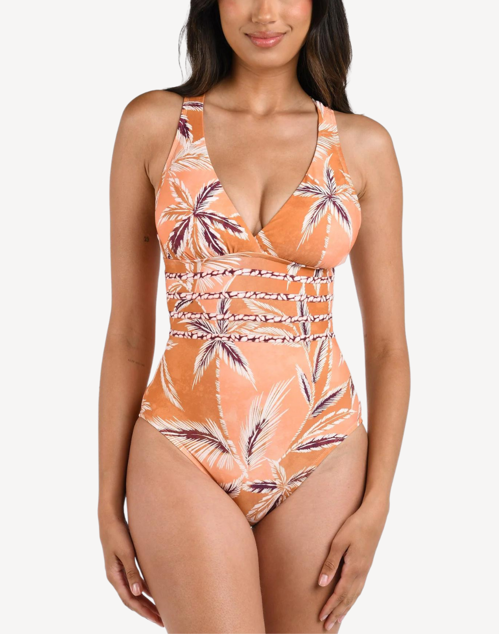 Sandy Cove Cross Back One Piece#color_sandy-cove-sienna