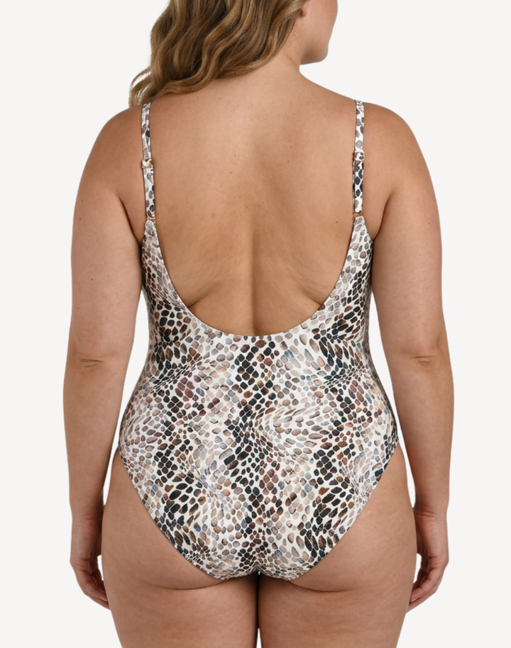 Wild Whispers Plunge Plus Size One Piece Swimsuit