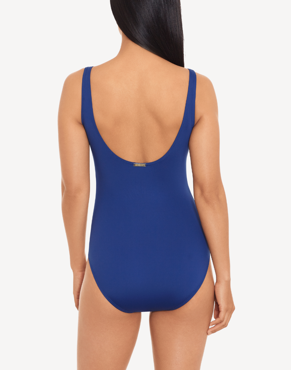 Beach Club Solids Twist Front One Piece#color_beach-club-sapphire