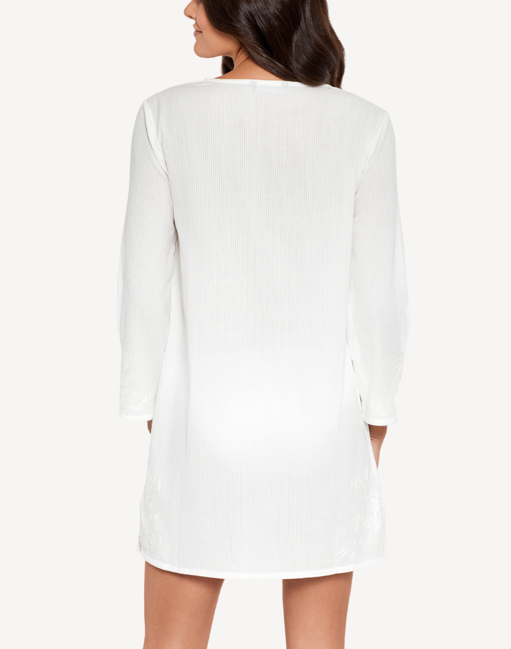 Embroidered Chainstitch Tunic Cover Up