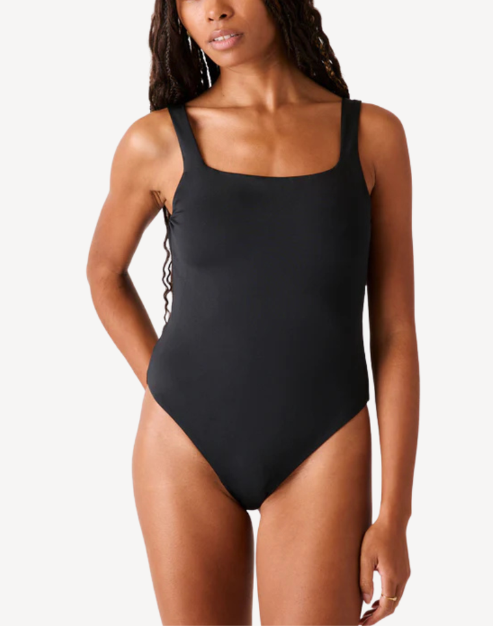 The Minimalist Square Neck One Piece Swimsuit