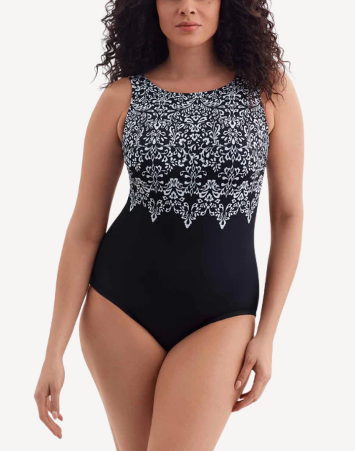 Garland Edge High Neck One Piece