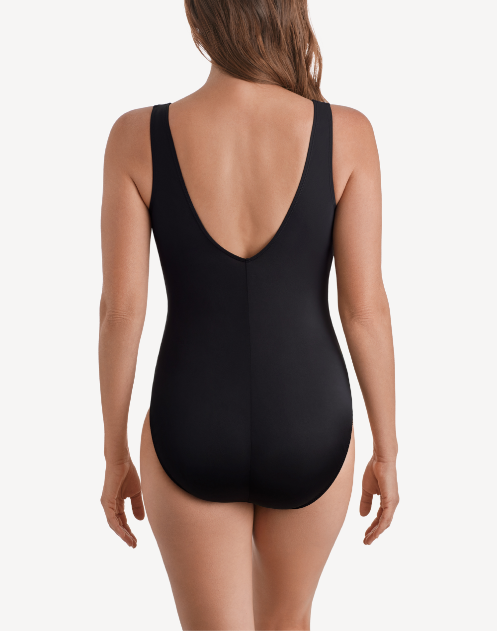Midnight Plumeria Faux Tie One Piece Swimsuit