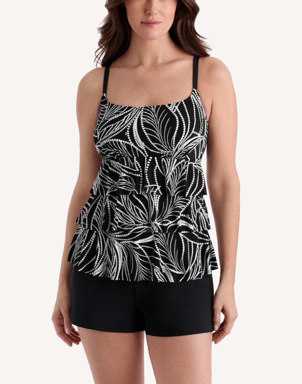 Night Fern Ruffle Swim Romper
