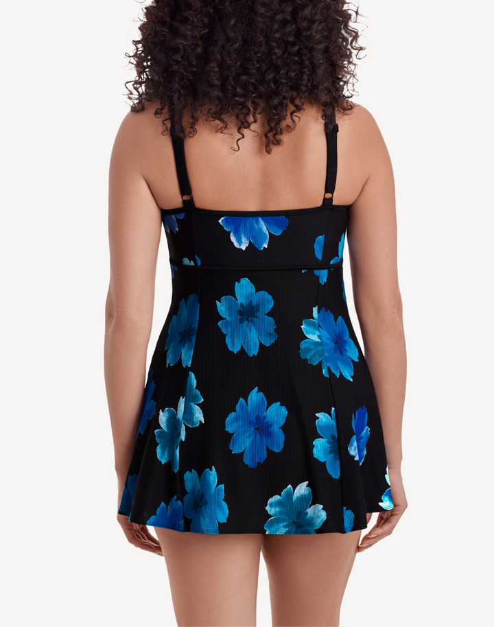 Tossed Flowers Princess Seam Swimdress