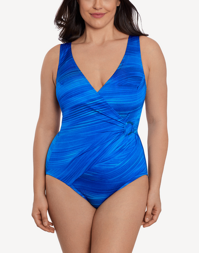 Virtual Wave Ring Surplice One Piece#color_virtual-blue-multi