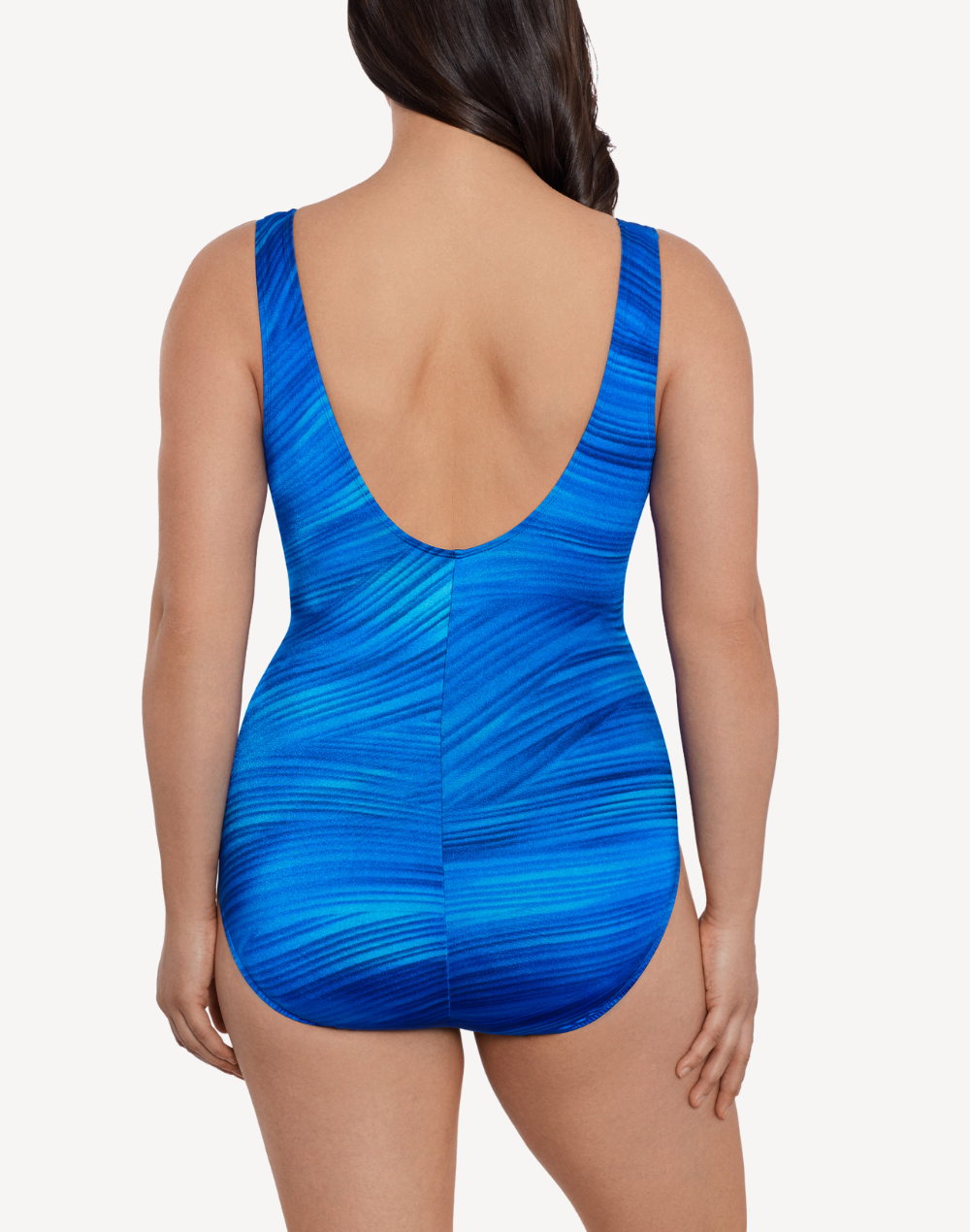 Virtual Wave Ring Surplice One Piece#color_virtual-blue-multi