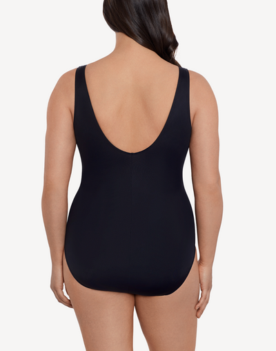 Whoopsie Daisy Side Tie Surplice One Piece#color_whoopsie-daisy-black-gold