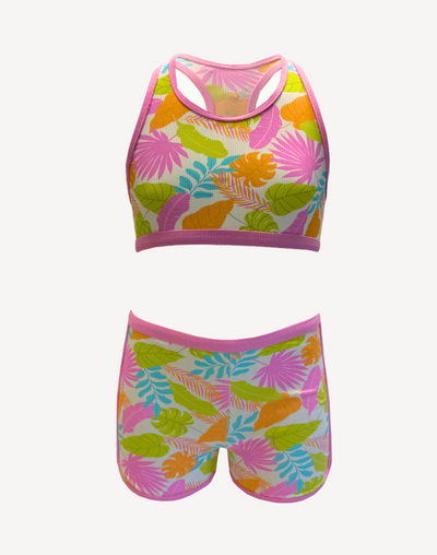 Toddler Girls Coastal Lagoon Racerback Bikini Set#color_coastal-lagoon-leaf