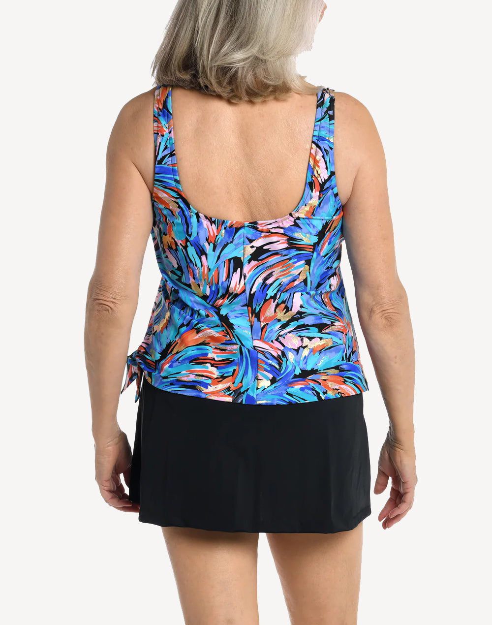 Feathers And Flair Faux Tankini Swimdress#color_feathers-flair-multi