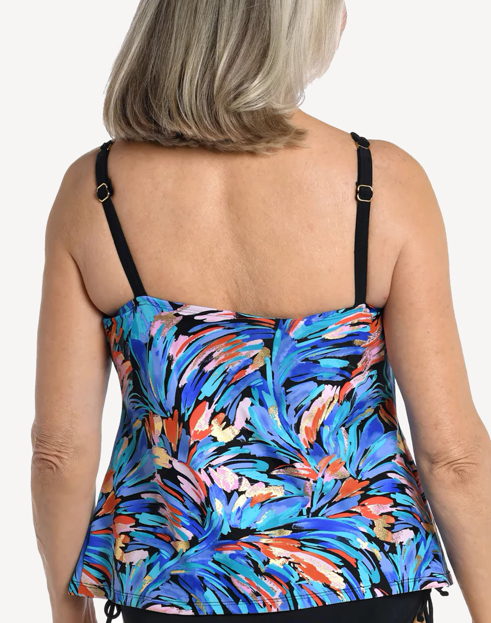 Feathers And Flair High Neck Tankini Top#color_feathers-flair-multi