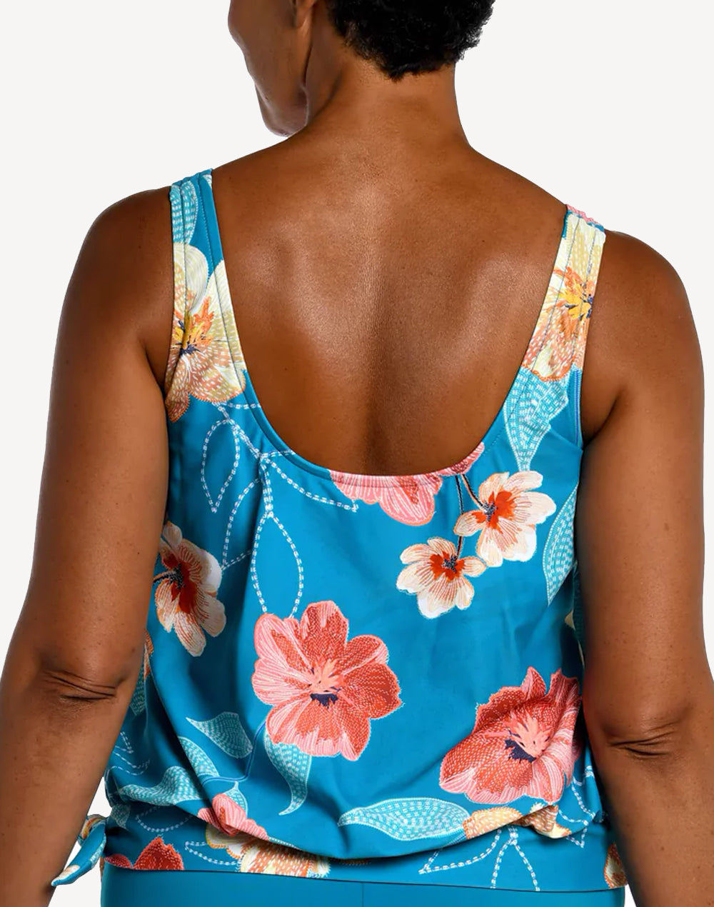 Crafted Botanical Blouson Tankini Top#color_crafted-emerald