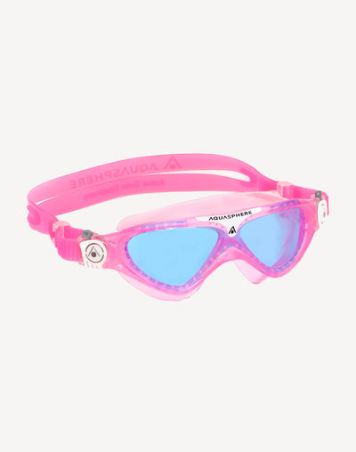 Vista Junior Blue Lens Goggle#color_pink-white