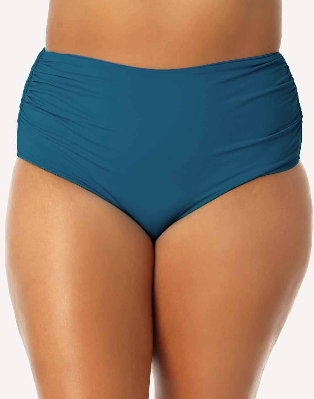 Live In Colour Plus Size Convertible Shirred Bottom#color_deep-sea-blue