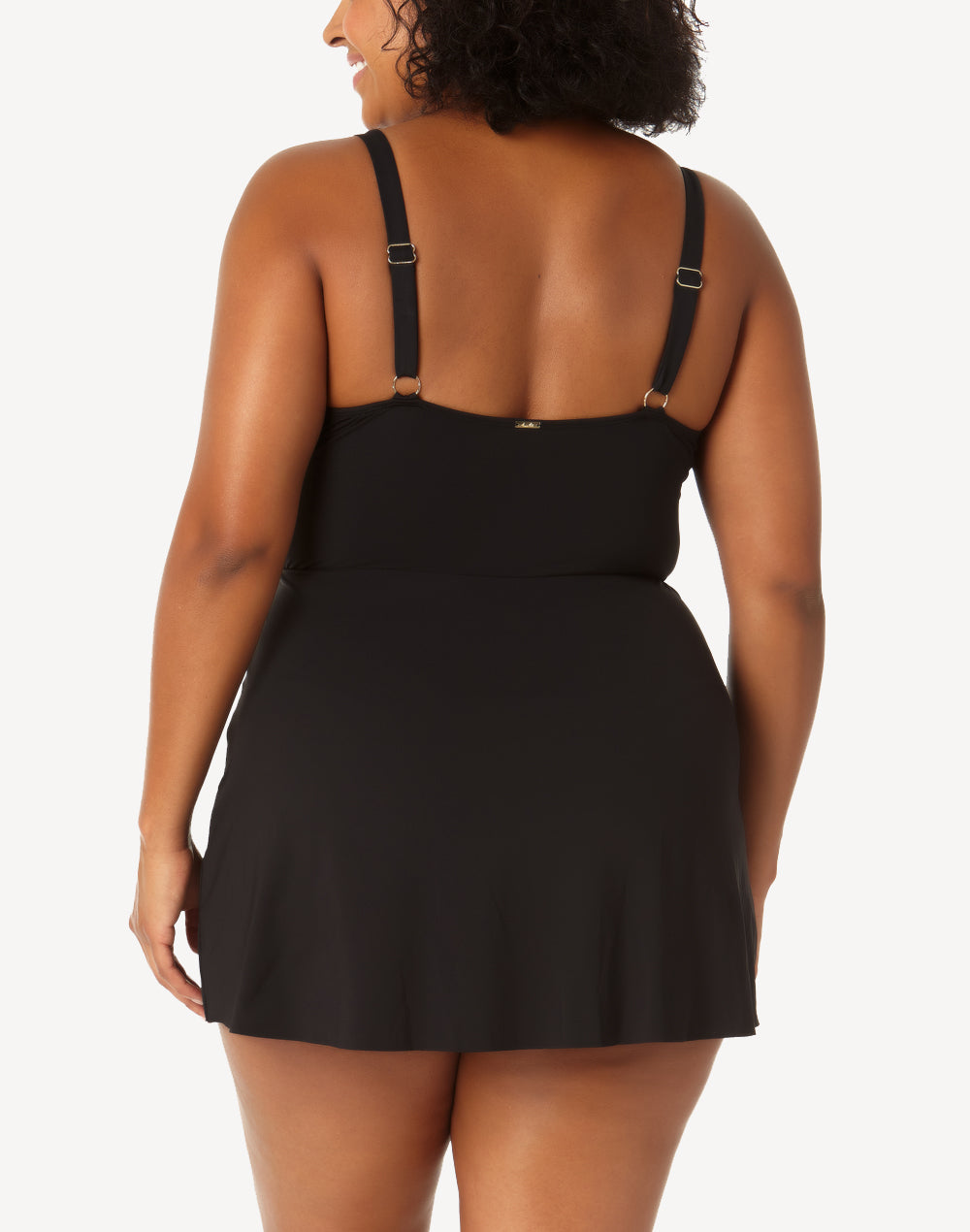Live In Colour Plus Size Surplice Swimdress#color_black