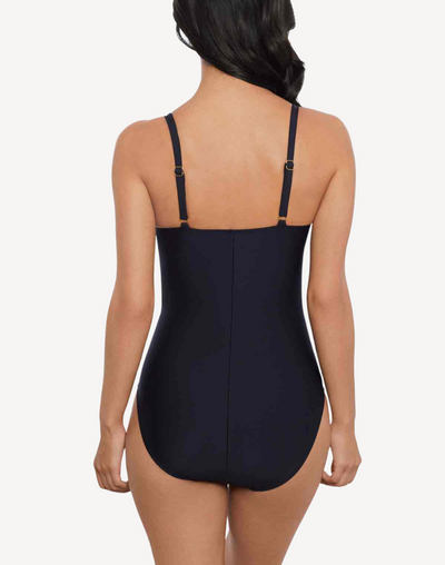 Chain Link Gianna One Piece Swimsuit#color_black