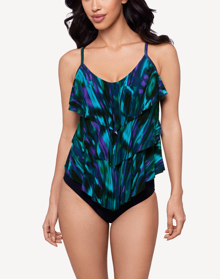 Rainfall Rita Tiered Tankini Top