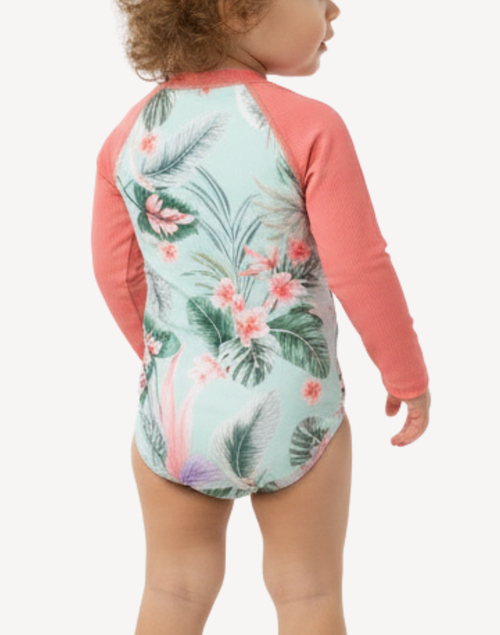 Toddler Girls Breezy Bay UPF 50 Long Sleeve Paddle Suit#color_breezy-tropical