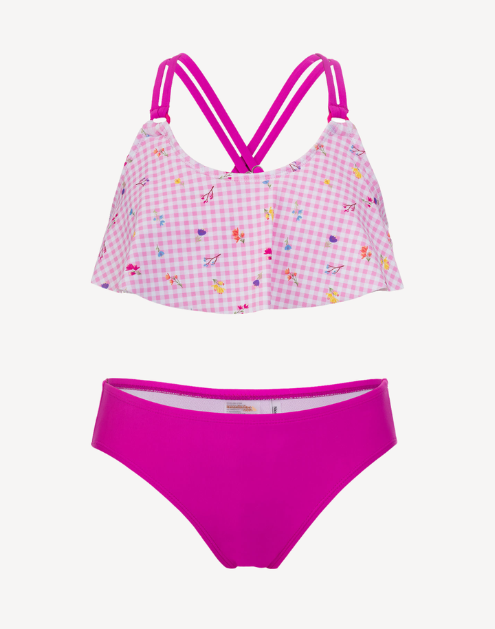Girls Cottage Picnic Flounce Bikini Set