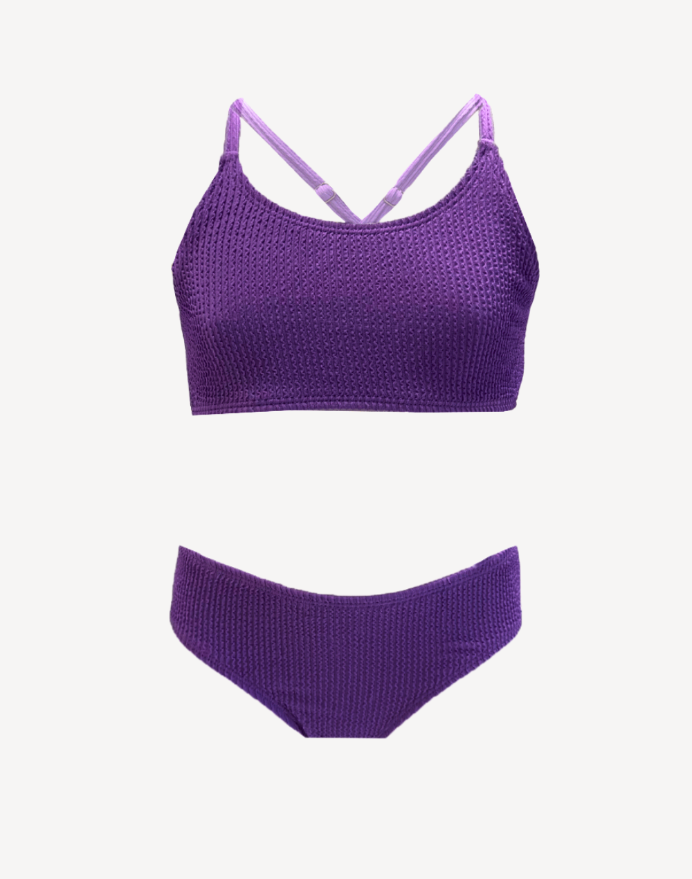 Toddler Girls Wrinkle Bikini Set#color_wrinkle-purple-grape