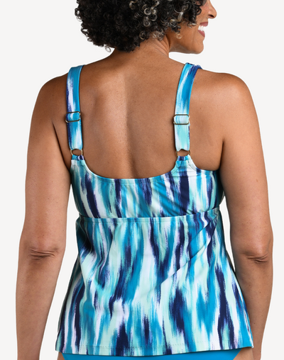 Crystal Reflections Scoop Neck Tankini Top#color_crystal-teal