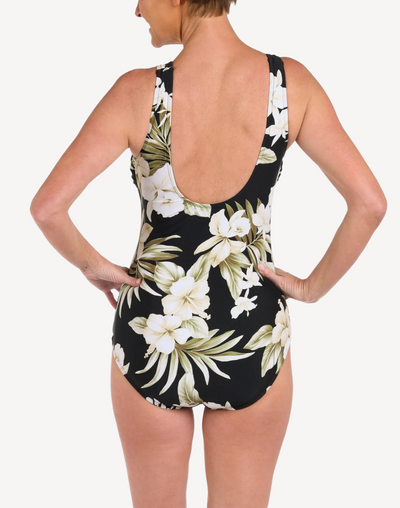 Island Greenery High Neck One Piece#color_island-greenery-black