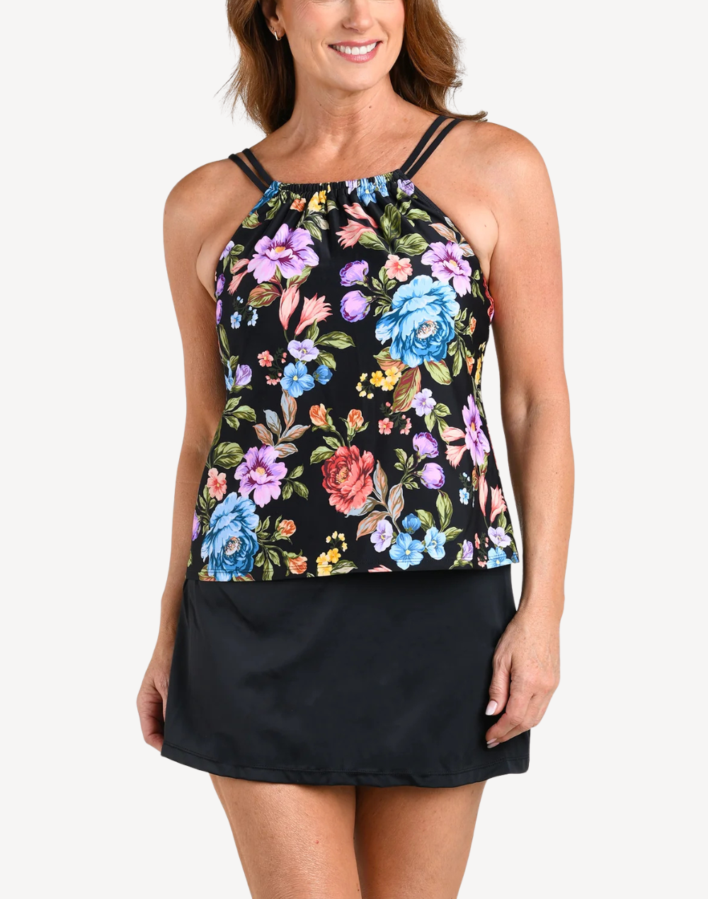 Queens Garden High Neck Tankini Top