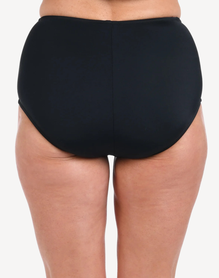 Solid Full Coverage Mid Waist Bottom