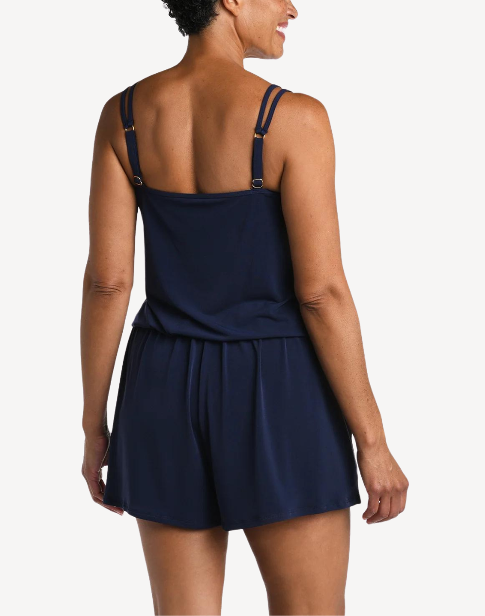 Solid Swim Romper#color_navy