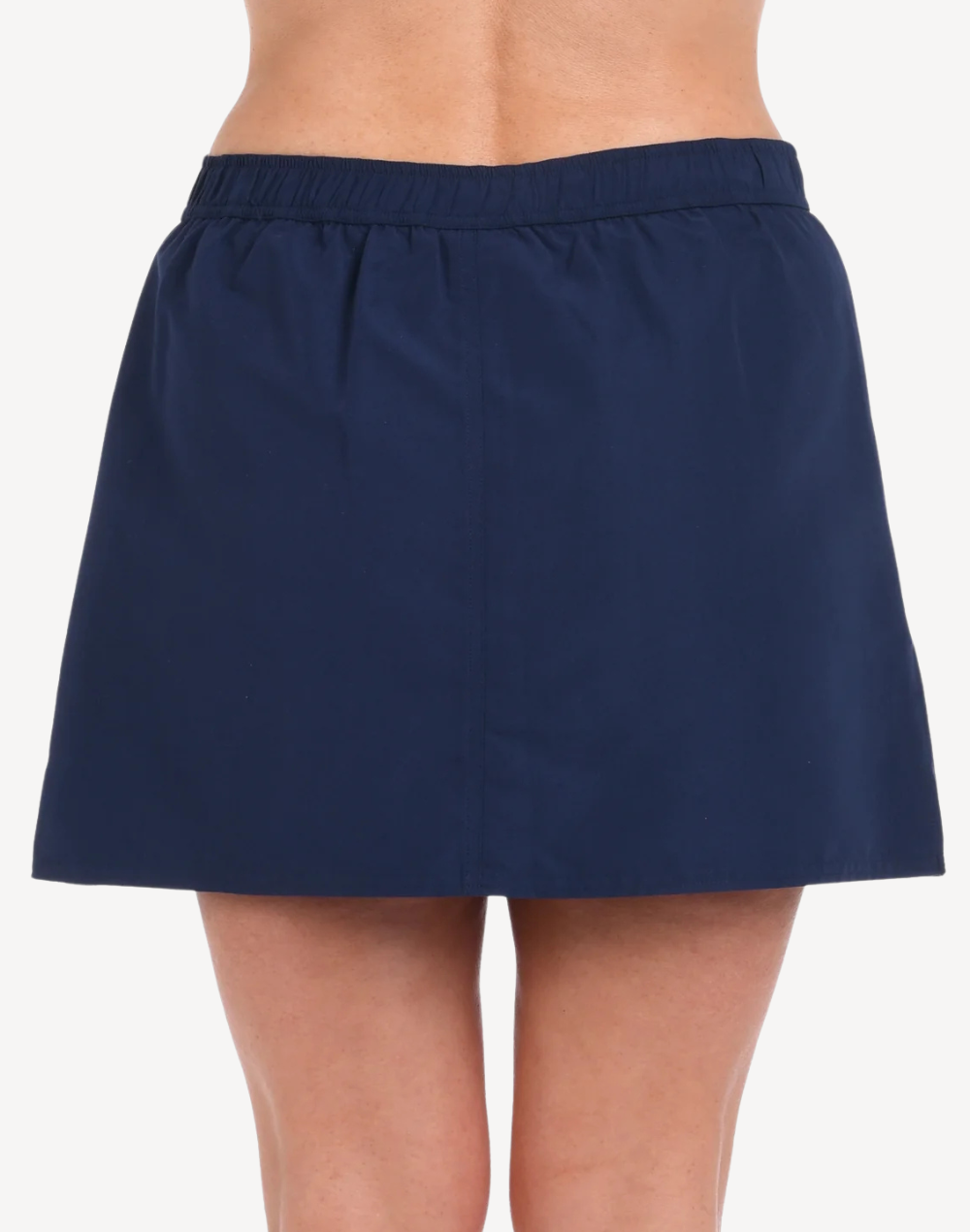 Solid Woven Boardskirt With Bikini Bottom
