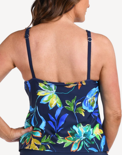 Vineyard High Neck Tankini Top#color_vineyard-indigo