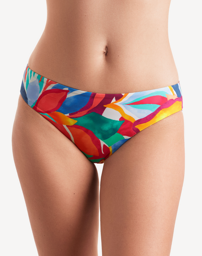 Radiant Floral Logan Mid Bikini Bottom#color_radiant-floral-multi